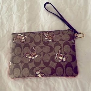 NWOT Coach Dancing Kittens  Wristlet